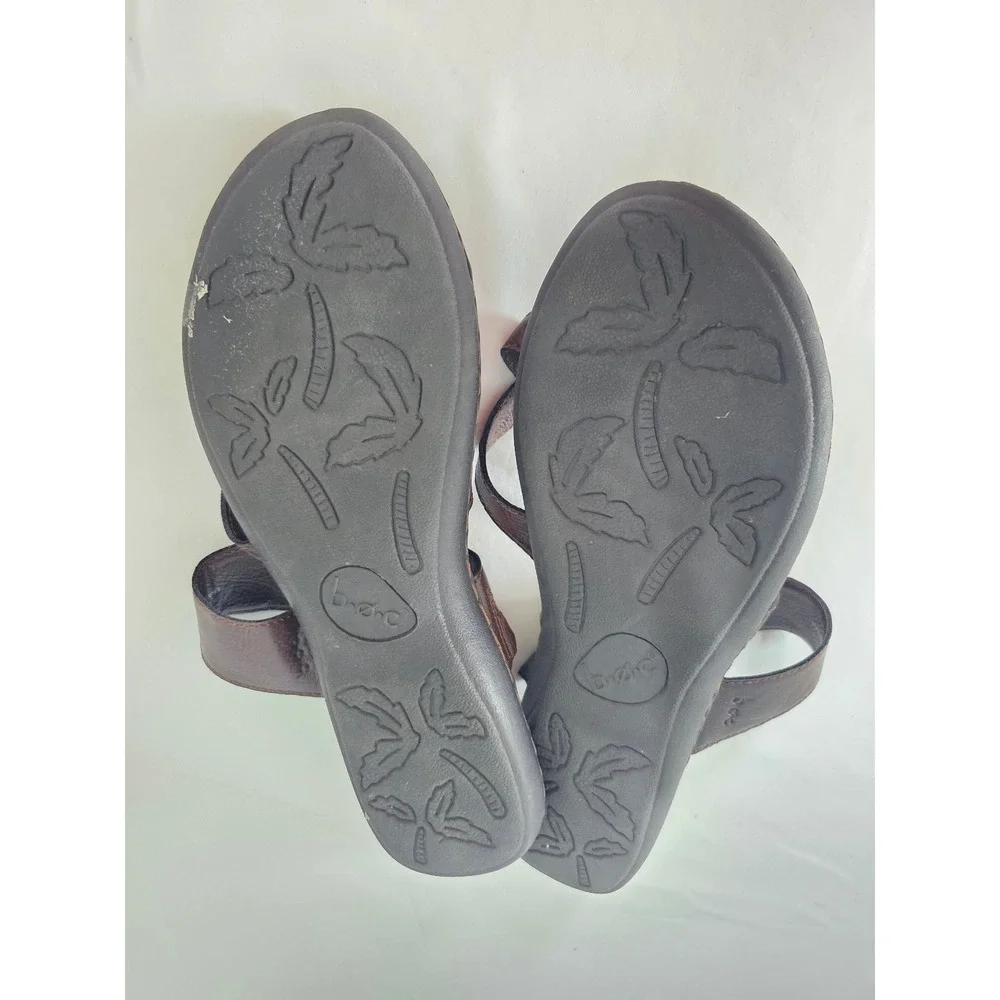 Boho b.o.c. Born Concept Strappy Toe Loop Sandals Womens 8 Brown C54206 Flat